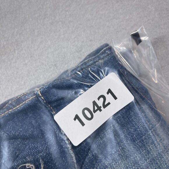 Lucky Brand Shorts Women 29 Distressed Cutoff Denim Lace Trim Blue Jean Y2K - Picture 10 of 10